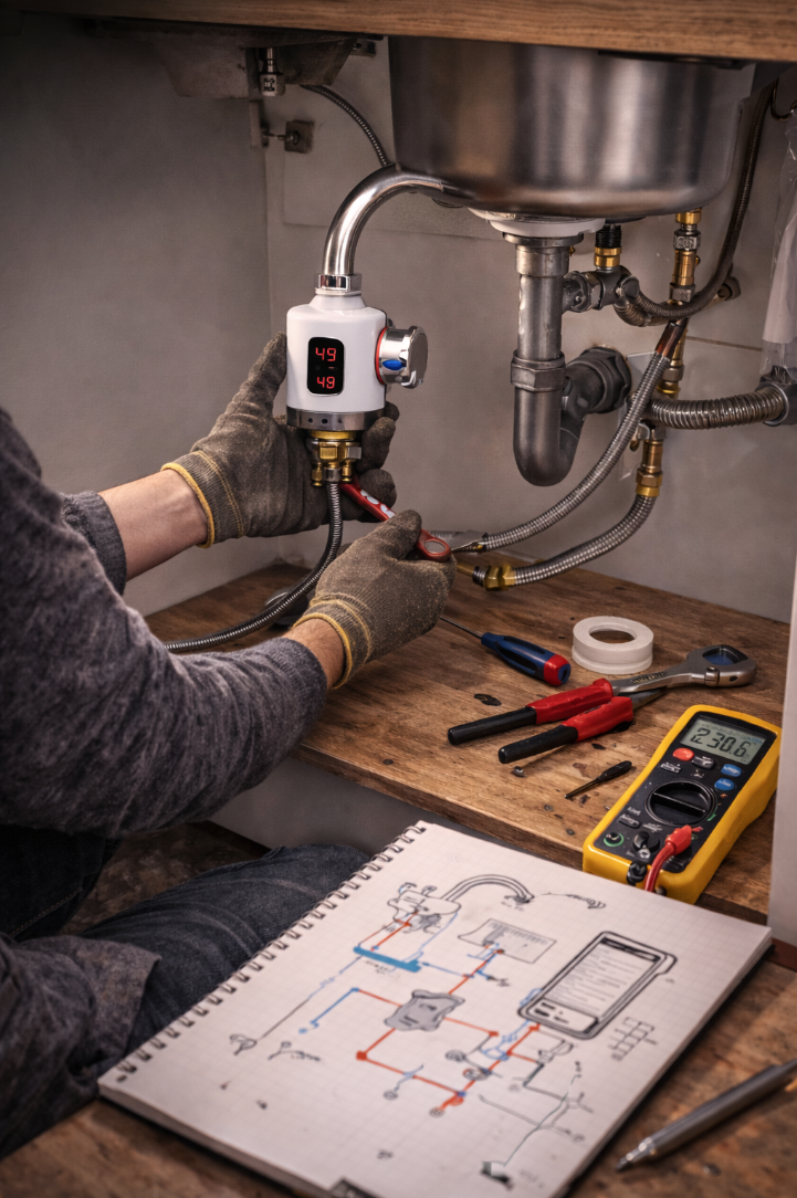 Як підключити проточний водонагрівач на кухні: покрокова інструкція та схеми монтажу