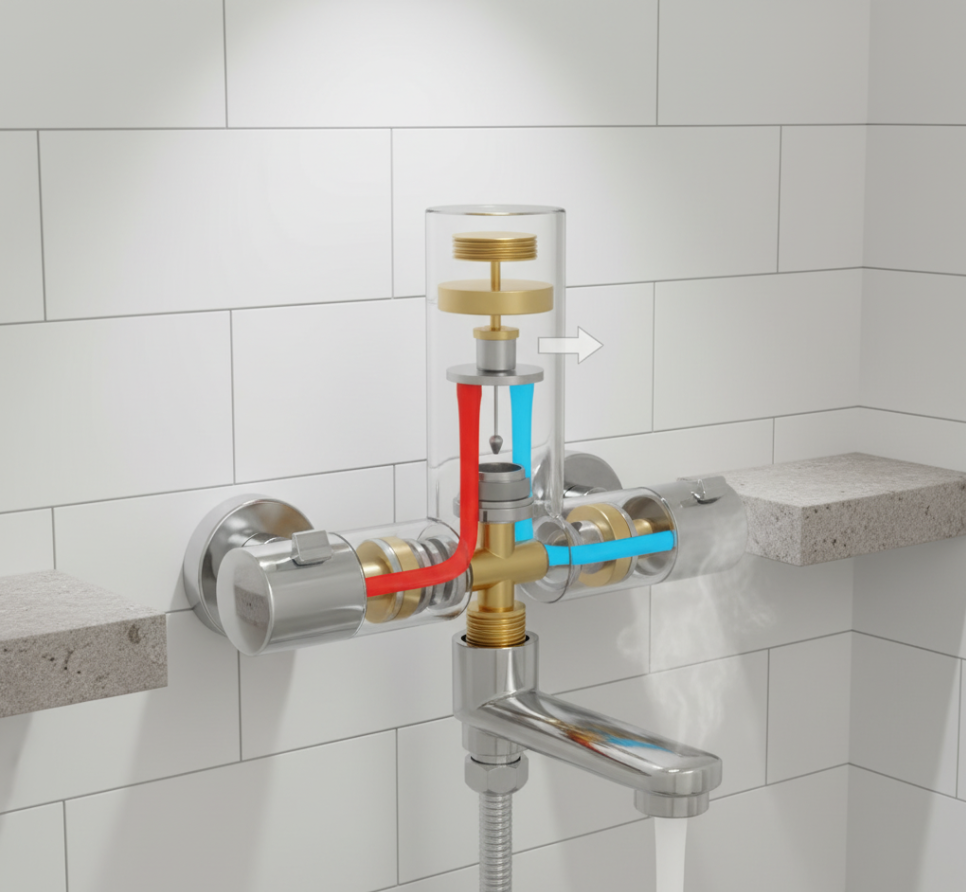 Як працює змішувач з термостатом: принцип роботи та вирішення частих проблем