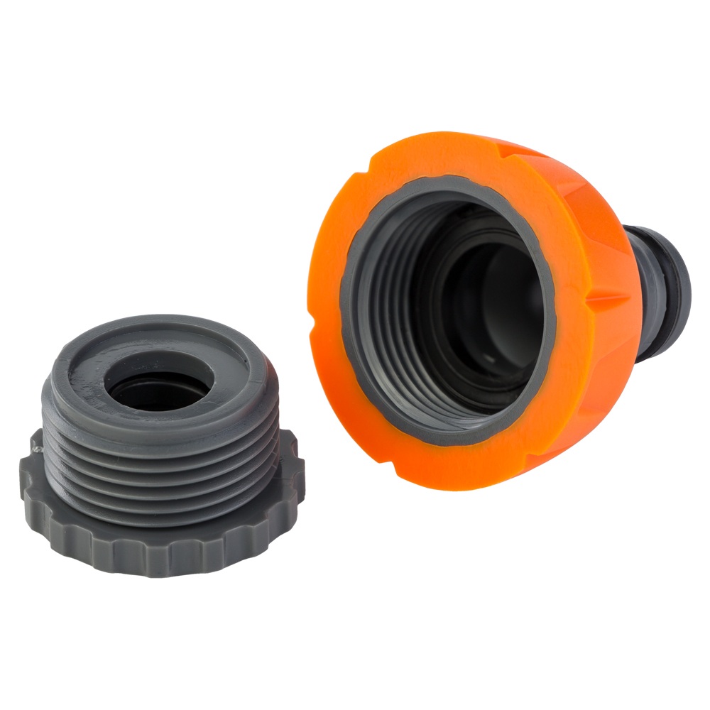 Адаптер для коннектора Flora 1/2" универсальный в/р 1/2" х 3/4" (ABS + TPR)