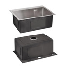 Акционный набор Lidz: мойка H5045 интегрированная Brushed Steel 3,0/1,0 мм + Смеситель Aria для кухни с гибким изливом (k35) Grey