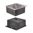 Акционный набор Lidz: мойка H5050 интегрированная Brushed Steel 3,0/1,0 мм + Смеситель Aria для кухни с гибким изливом (k35) Grey