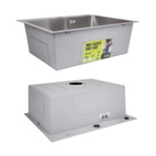 Акционный набор Lidz: мойка H6050H интегрированная Decor Honeycomb 2,5/0,5 мм LDH6050DEC48370 + Смеситель Aria для кухни с гибким изливом (k35) Grey