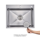Акционный набор Lidz: мойка H6050H интегрированная Decor Honeycomb 2,5/0,5 мм LDH6050DEC48370 + Смеситель Aria для кухни с гибким изливом (k35) Grey