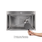 Акционный набор Lidz: Мойка H6845 Brushed 3,0/1,0 мм + Смеситель Aria для кухни с гибким изливом (k35) Grey