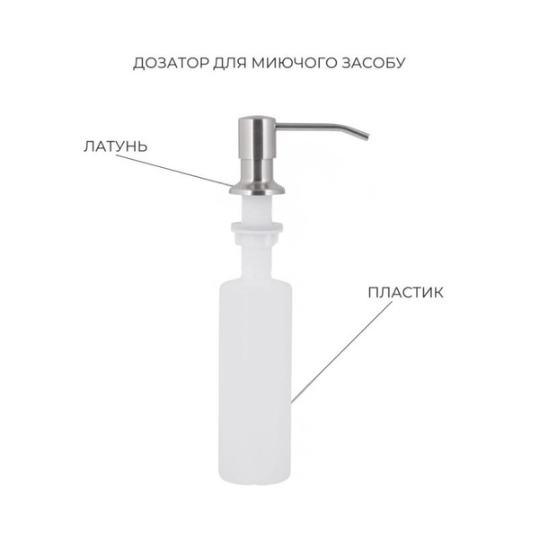 Акционный набор Lidz: Мойка H6845 Decor 3,0/1,0 мм + Смеситель Aria для кухни с гибким изливом (k35) Grey