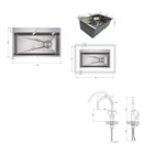 Акционный набор Lidz: Мойка H7545 интегрированная Decor Honeycomb 3,0/1,0 мм LDH7545DEC48372 + Смеситель Aria для кухни с гибким изливом (k35) Grey