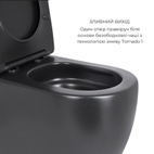 Акційний набір: Унітаз підлоговий Robin Ultra Quiet QT13226083AMB 660 x 360 x 855 Black + Біде підлогове Robin QT13442141CMB 565 x 360 x 405 Black