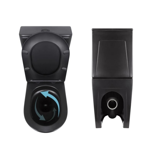 Акційний набір: Унітаз підлоговий Robin Ultra Quiet QT13226083AMB 660 x 360 x 855 Black + Біде підлогове Robin QT13442141CMB 565 x 360 x 405 Black