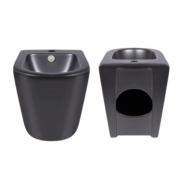 Акційний набір: Унітаз підлоговий Robin Ultra Quiet QT13226083AMB 660 x 360 x 855 Black + Біде підлогове Robin QT13442141CMB 565 x 360 x 405 Black