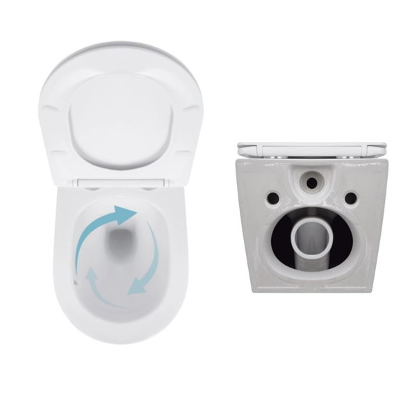 Акційний набір: Унітаз підвісний Jay Ultra Quiet QT07335177W 485 х 360 х 320 + Tern Ultra Quiet QT17332303ASW 490 x 365 x 325