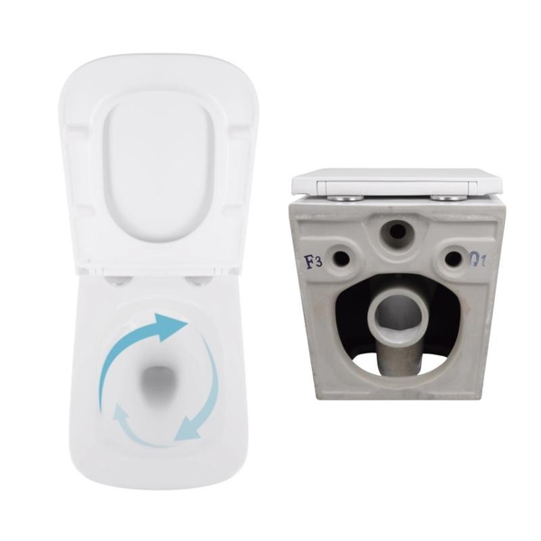 Акційний набір: Унітаз підвісний Jay Ultra Quiet QT07335177W 485 х 360 х 320 + Tern Ultra Quiet QT17332303ASW 490 x 365 x 325