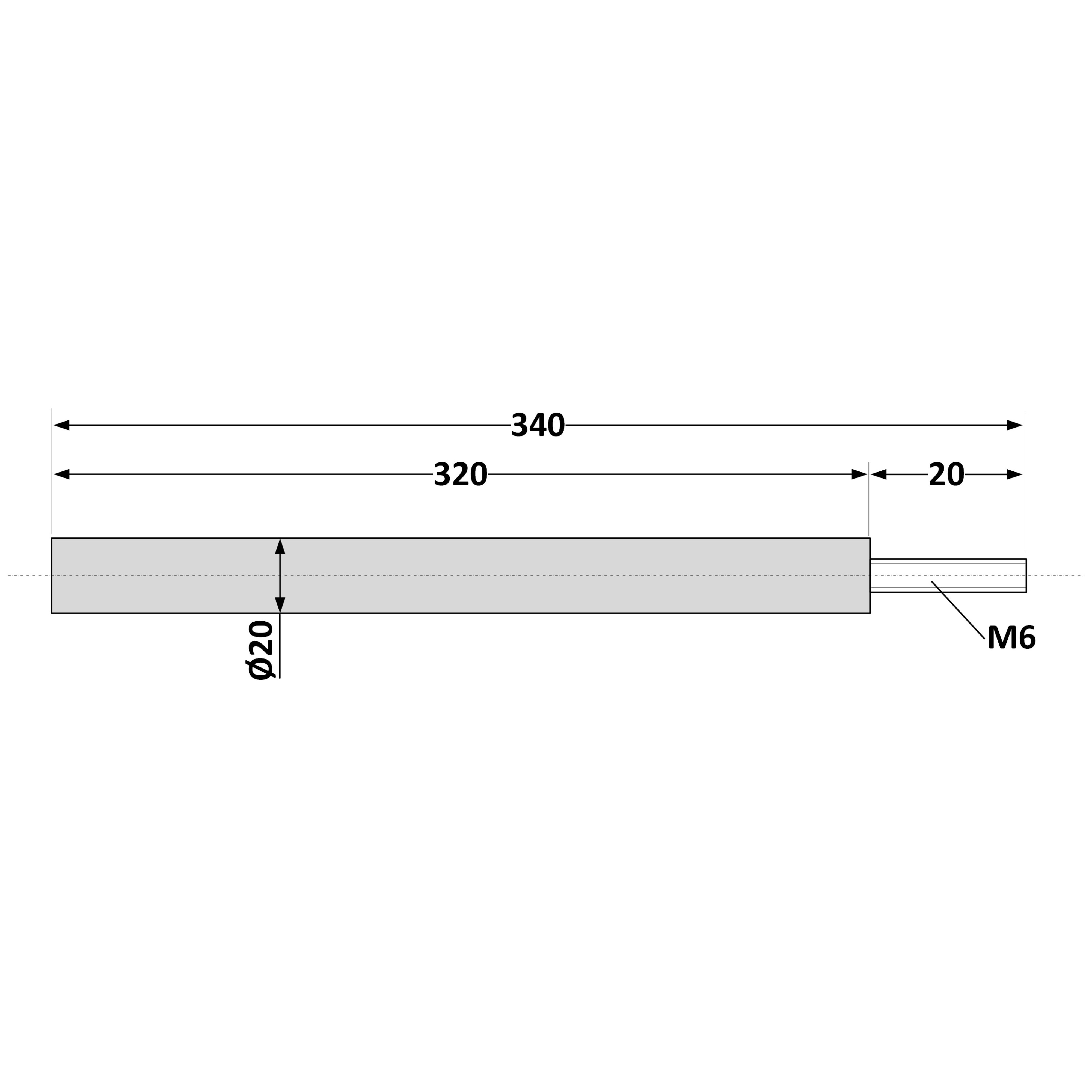 Анод Thermo Alliance CWH d 22 мм / 26 мм, L=320 мм (1708230784)