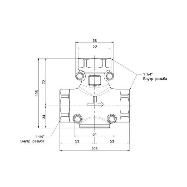 Антиконденсационный клапан Icma 1" 1/4 60°C (№133)