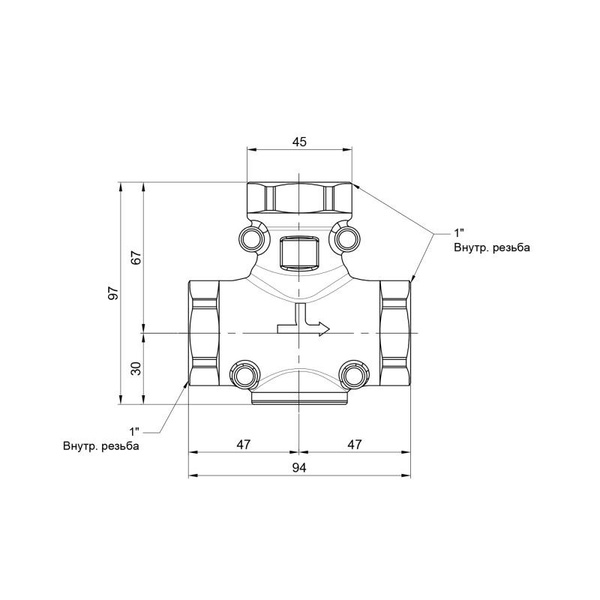 Антиконденсационный клапан Icma 1" 60°C (№133)