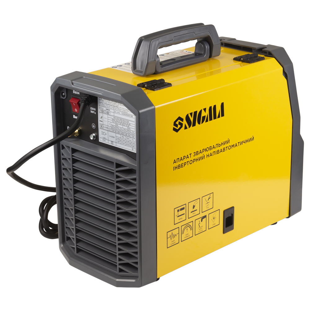 Апарат зварювальний Sigma інверторний напівавтомат МIG/MMA-160А електрод 4 мм дріт 0.8-1 мм LED