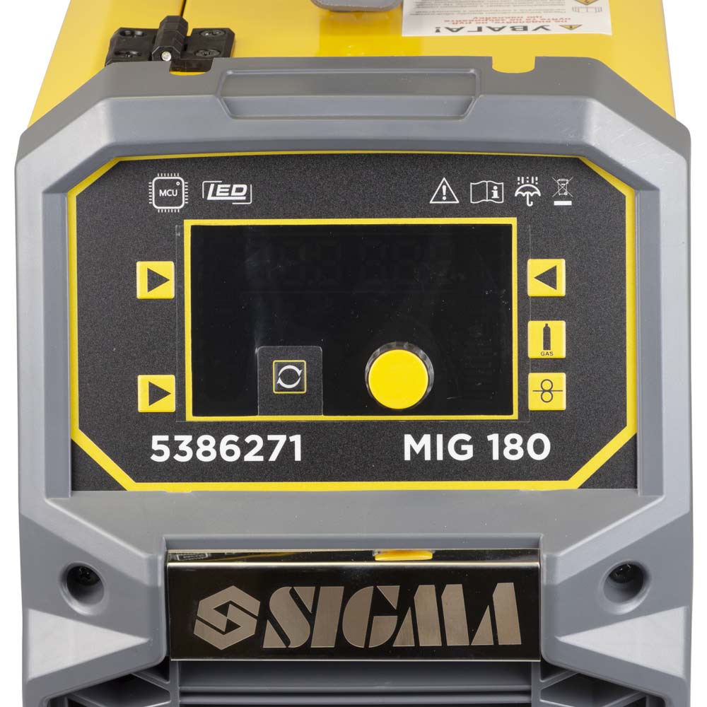 Апарат зварювальний Sigma інверторний напівавтомат МIG/MMA-180А електрод 5 мм дріт 0.8-1 мм LED