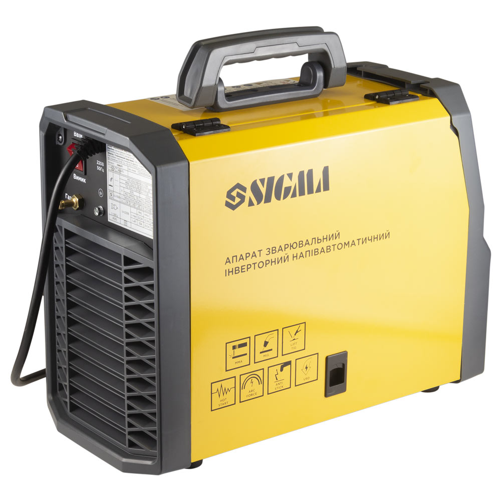 Апарат зварювальний Sigma інверторний напівавтомат МIG/MMA-180А електрод 5 мм дріт 0.8-1 мм LED
