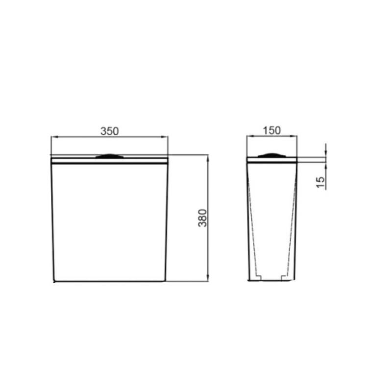 Бачок для унітаза Qtap Presto White (QT24221217AW2)