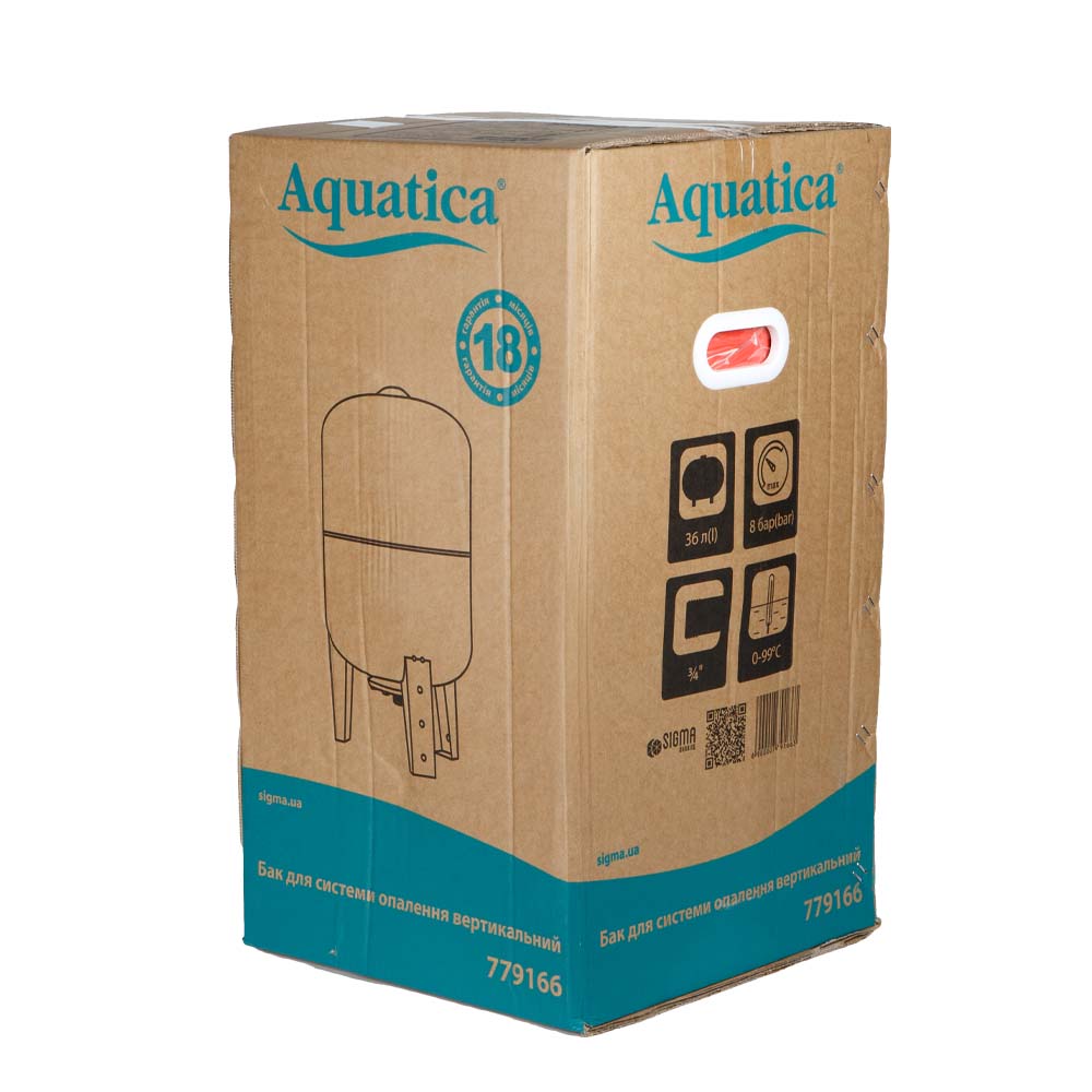 Бак Aquatica для системи опалення циліндричний (розбірний) 36 л