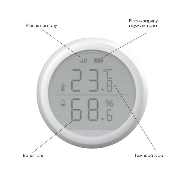 Бездротовий датчик температури та вологості Thermo Alliance ZigBee (ZB-ZTH)