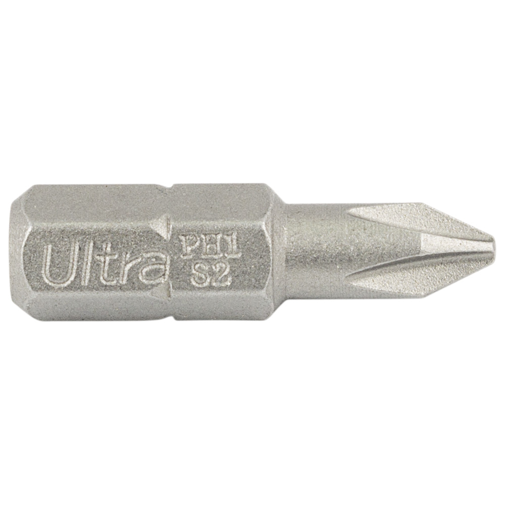 Біти Ultra S2 PH1 x 25 мм 1/4" 10 шт (блістер)