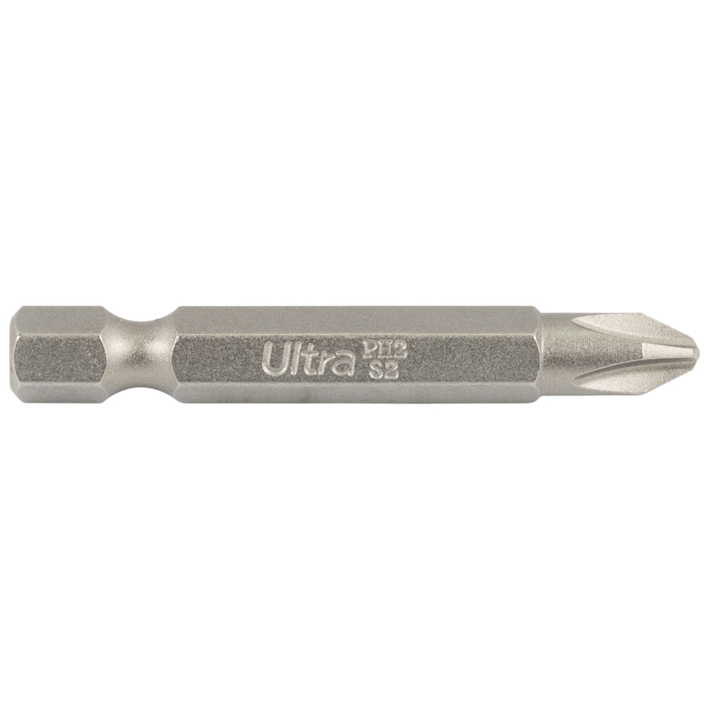 Биты Ultra S2 PH2 x 50 мм 1/4" 10 шт (блистер)
