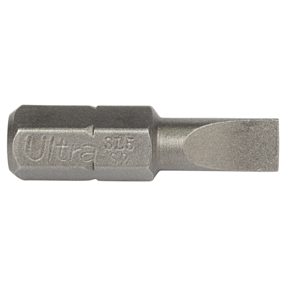 Біти Ultra S2 SL5 x 25 мм 1/4" 10 шт (блістер)