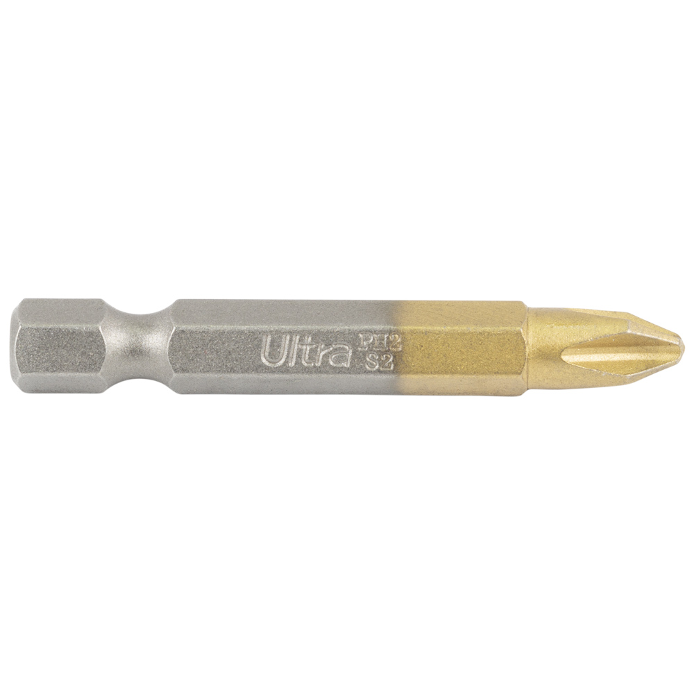 Біти Ultra Tin S2 PH2 x 50 мм 1/4" 10 шт (блістер)