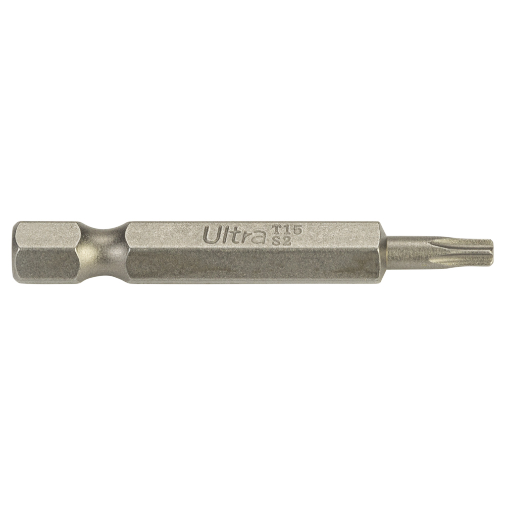 Биты Ultra Torx S2 15 x 50 мм 1/4" 10 шт (блистер)