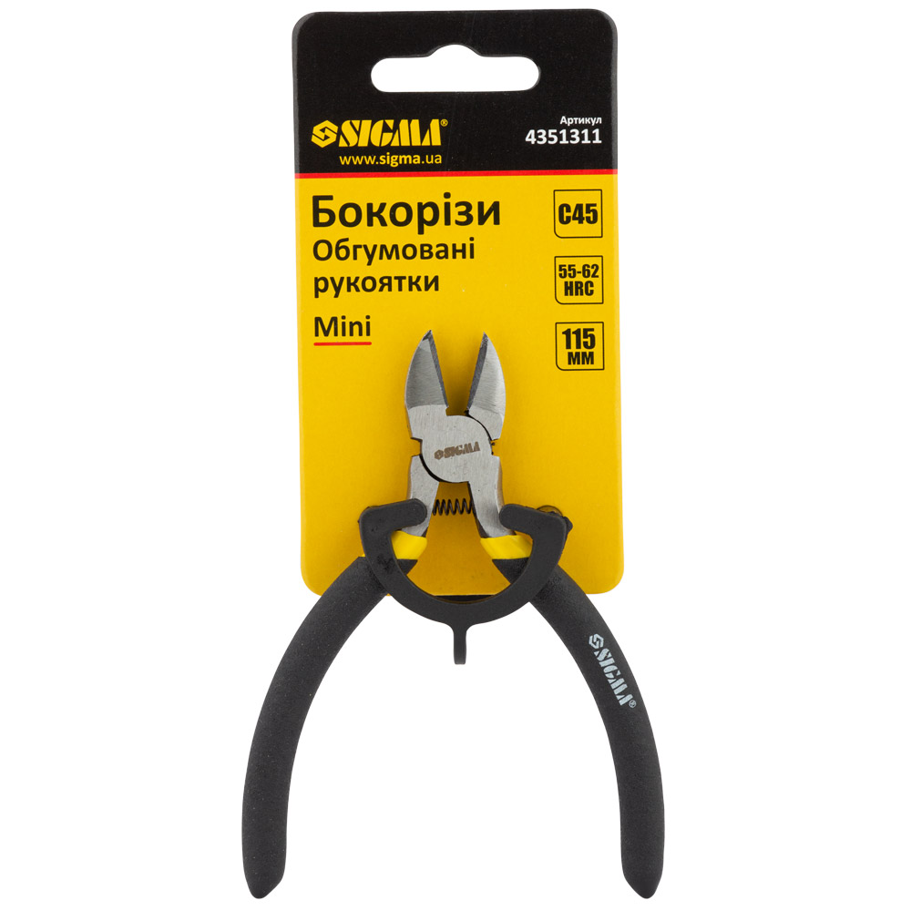 Бокорізи Sigma Mini обгумовані рукоятки 115 мм