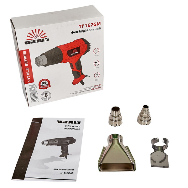 Строительный фен Vitals Tf 162GM 1600 Вт