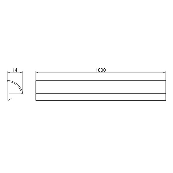 Декоративна планка для піддона та ванни Qtap Water cover WHI60101401