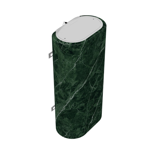 Декоративный чехол для бойлера Willer IV80DR-Brig (Черный мрамор / 980 х 985 мм / 11)