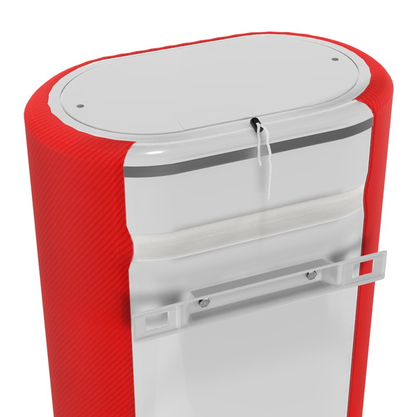 Декоративный чехол для бойлера Willer IV80DR-Brig (Диагональ красная / 980 х 985 мм / 70-2)