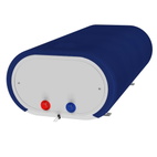 Декоративный чехол для бойлера Willer IV80DR-Brig (Диагональ синяя / 980 х 985 мм / 68-2)