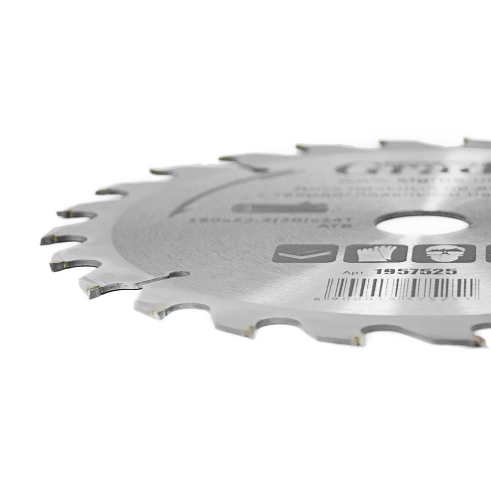 Диск пиляльний по дереву Grad з твердосплавними напайками Ø180 x 22.2 (20) x 24Т, 8000об/хв