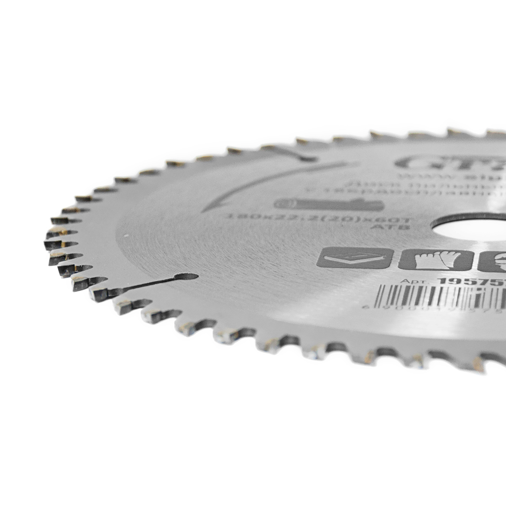 Диск пиляльний по дереву Grad з твердосплавними напайками Ø180 x 22.2 (20) x 60Т, 8000об/хв