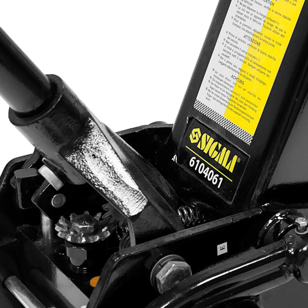 Домкрат Sigma гидравлический подкатной 3.5т H 145-500 мм