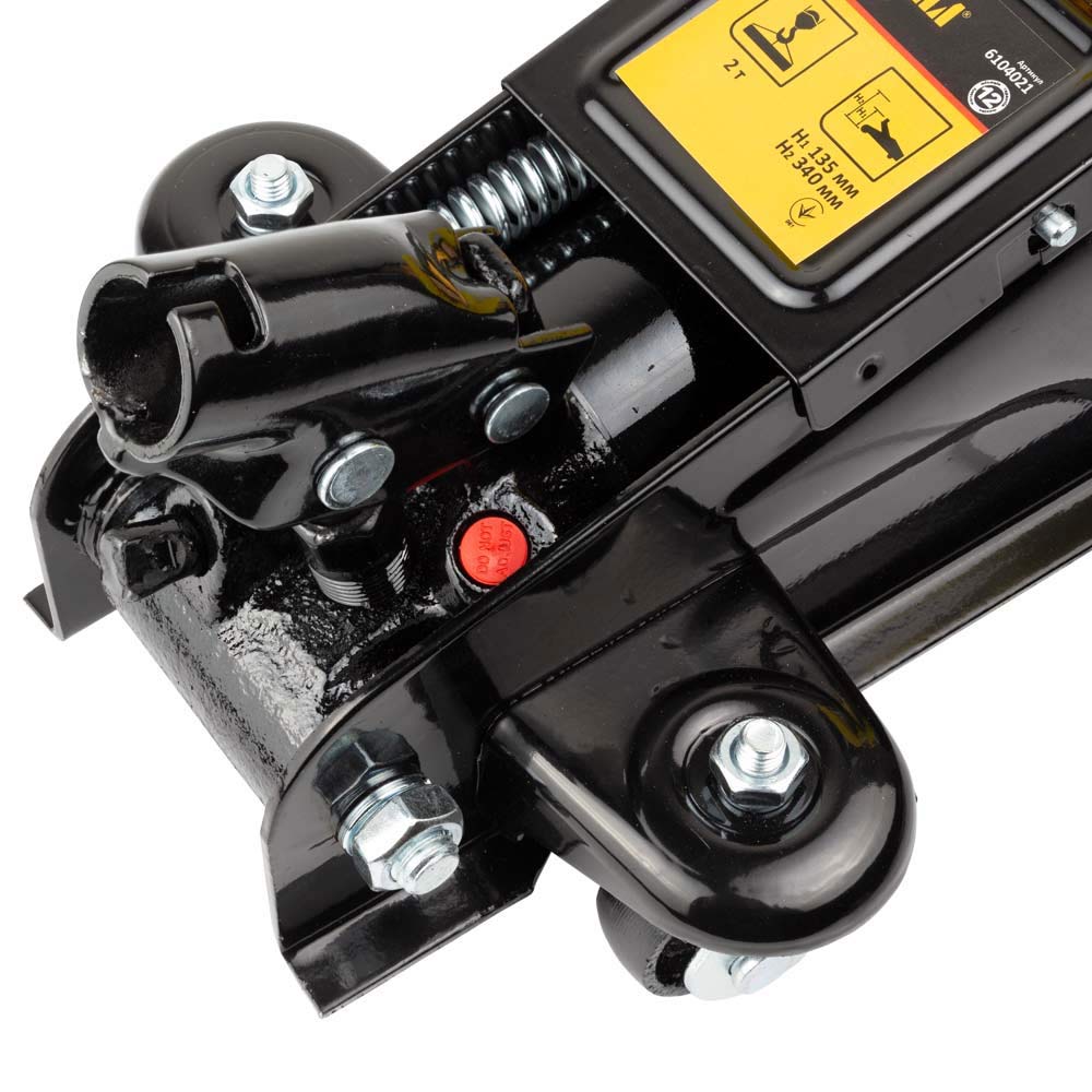 Домкрат Sigma гидравлический подкатной 2т H 130-345 мм (кейс)