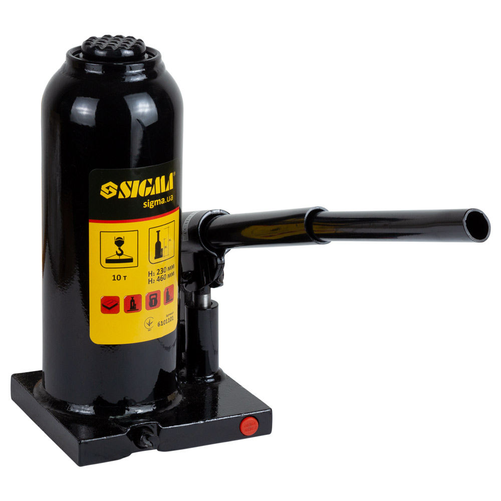 Домкрат Sigma гидравлический бутылочный 10т H 230-460 мм