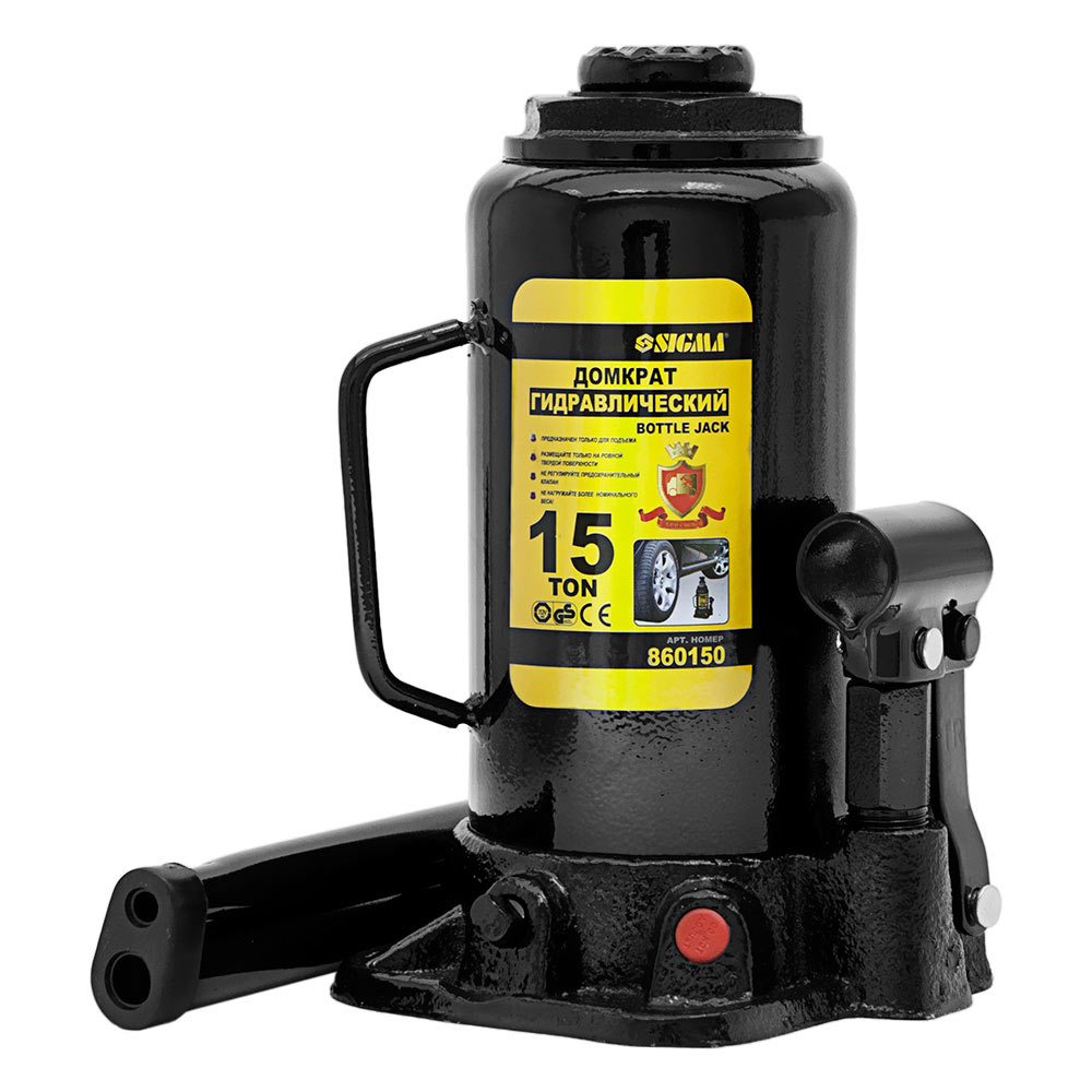 Домкрат Sigma гидравлический бутылочный 15т H 230-460 мм