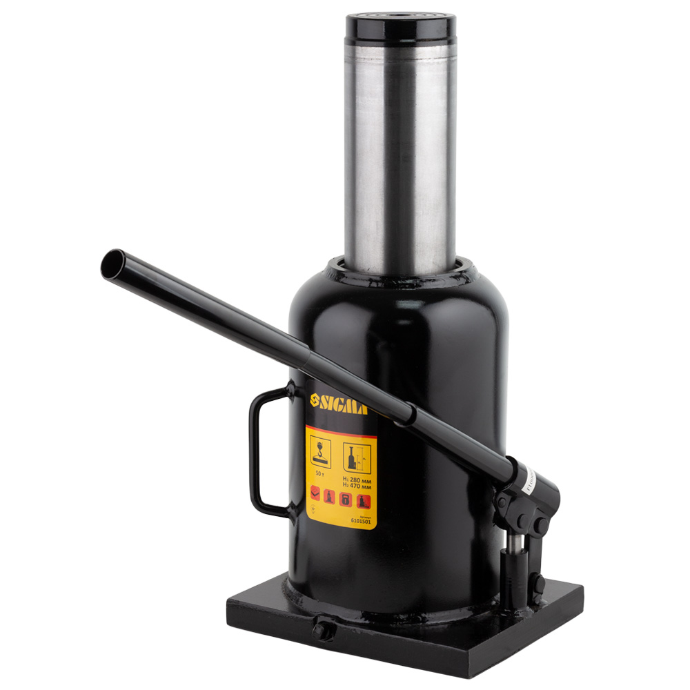 Домкрат Sigma гидравлический бутылочный 50т H 280-470 мм