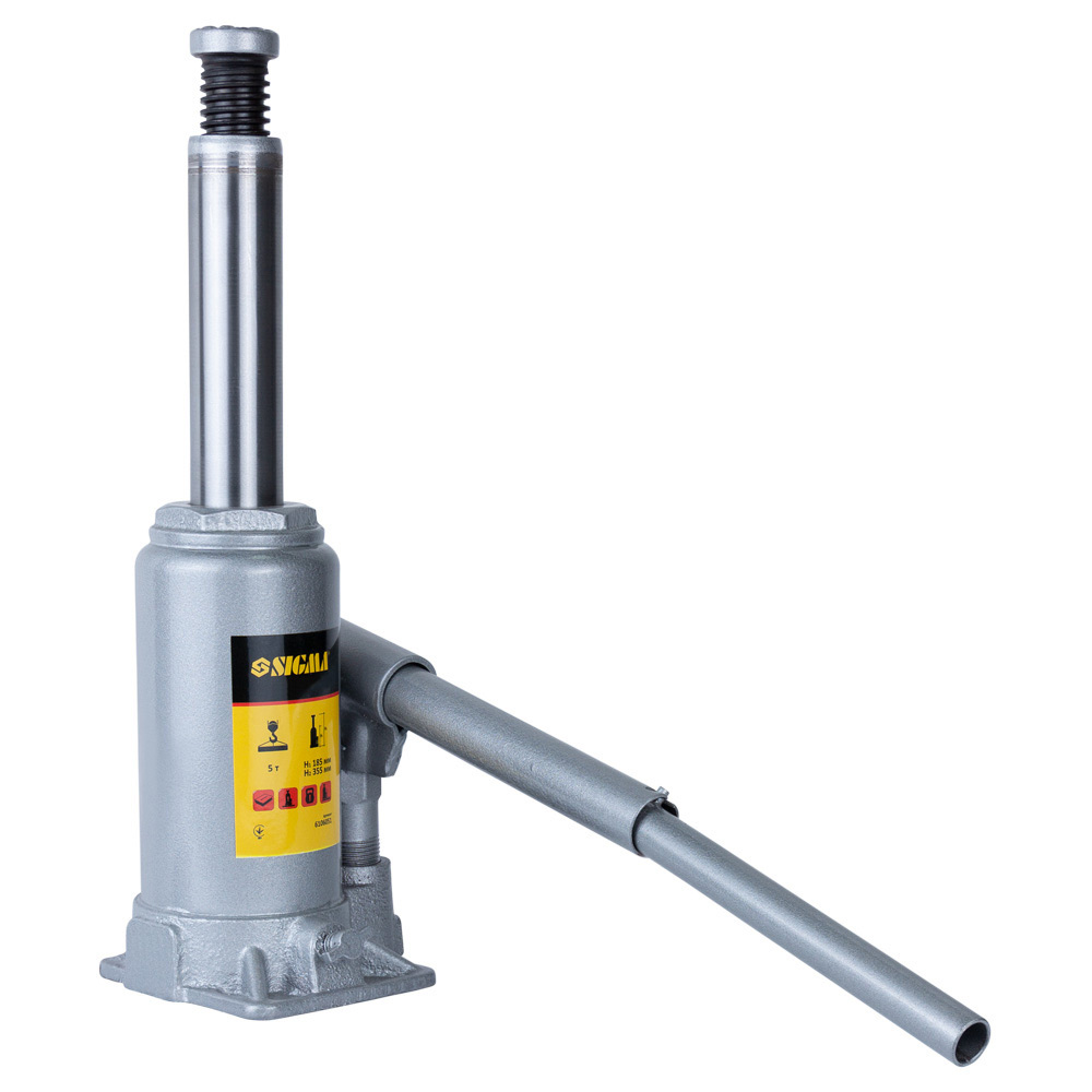 Домкрат Sigma Standard гидравлический бутылочный 5т H 185-355 мм