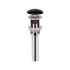 Донний клапан для раковини Qtap PU03O 225х70х70 Matt black з переливом