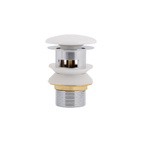 Донний клапан для біде Qtap Pop-up із переливом 70х70х110 mm White