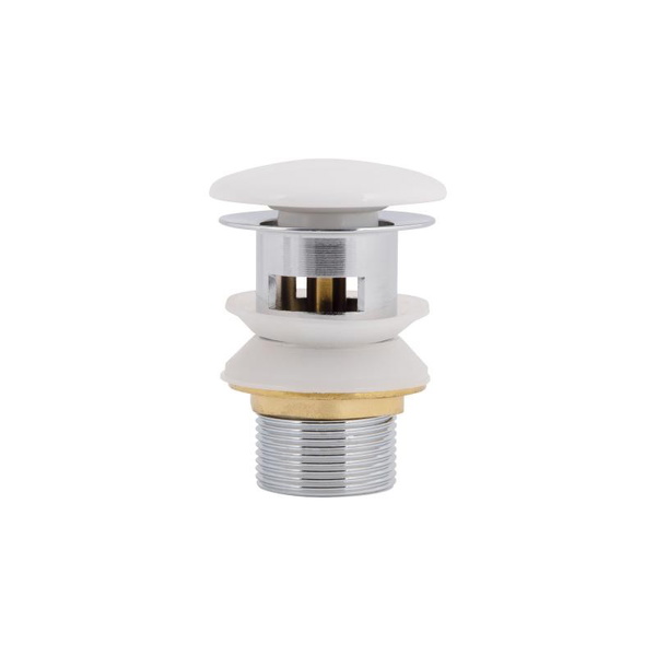 Донний клапан для біде Qtap Pop-up із переливом 70х70х110 mm White