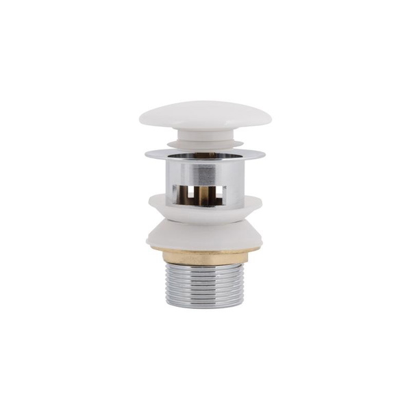 Донний клапан для біде Qtap Pop-up із переливом 70х70х110 mm White