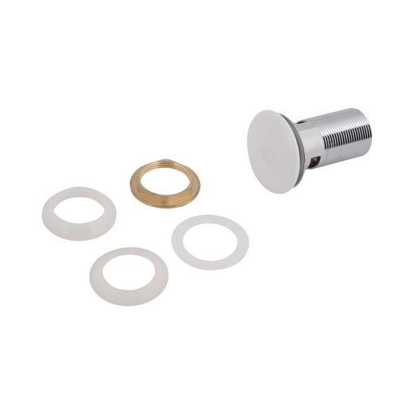 Донний клапан для біде Qtap Pop-up із переливом 70х70х110 mm White