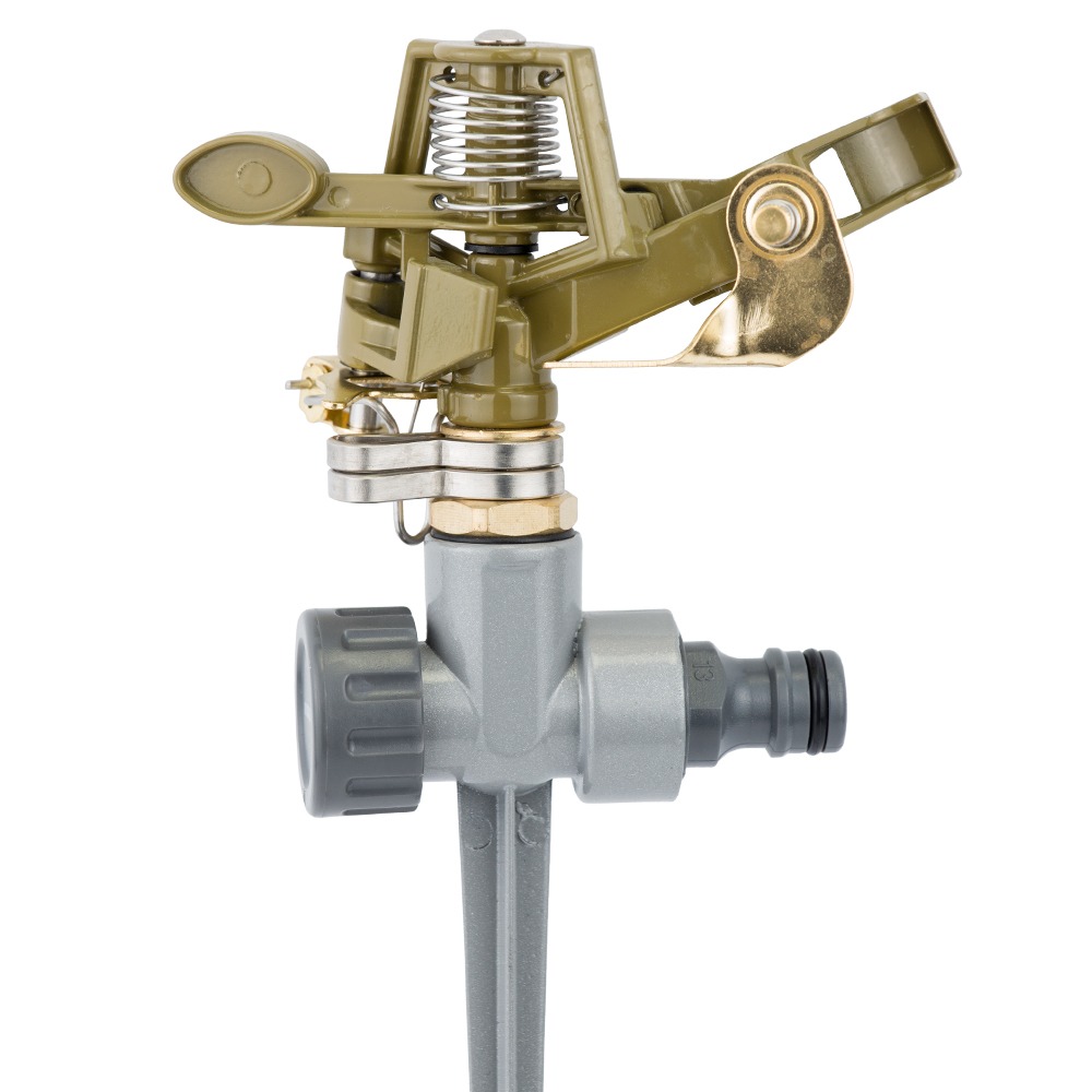 Дождеватель Flora импульсный на металлическом колышке (BRASS+AL)