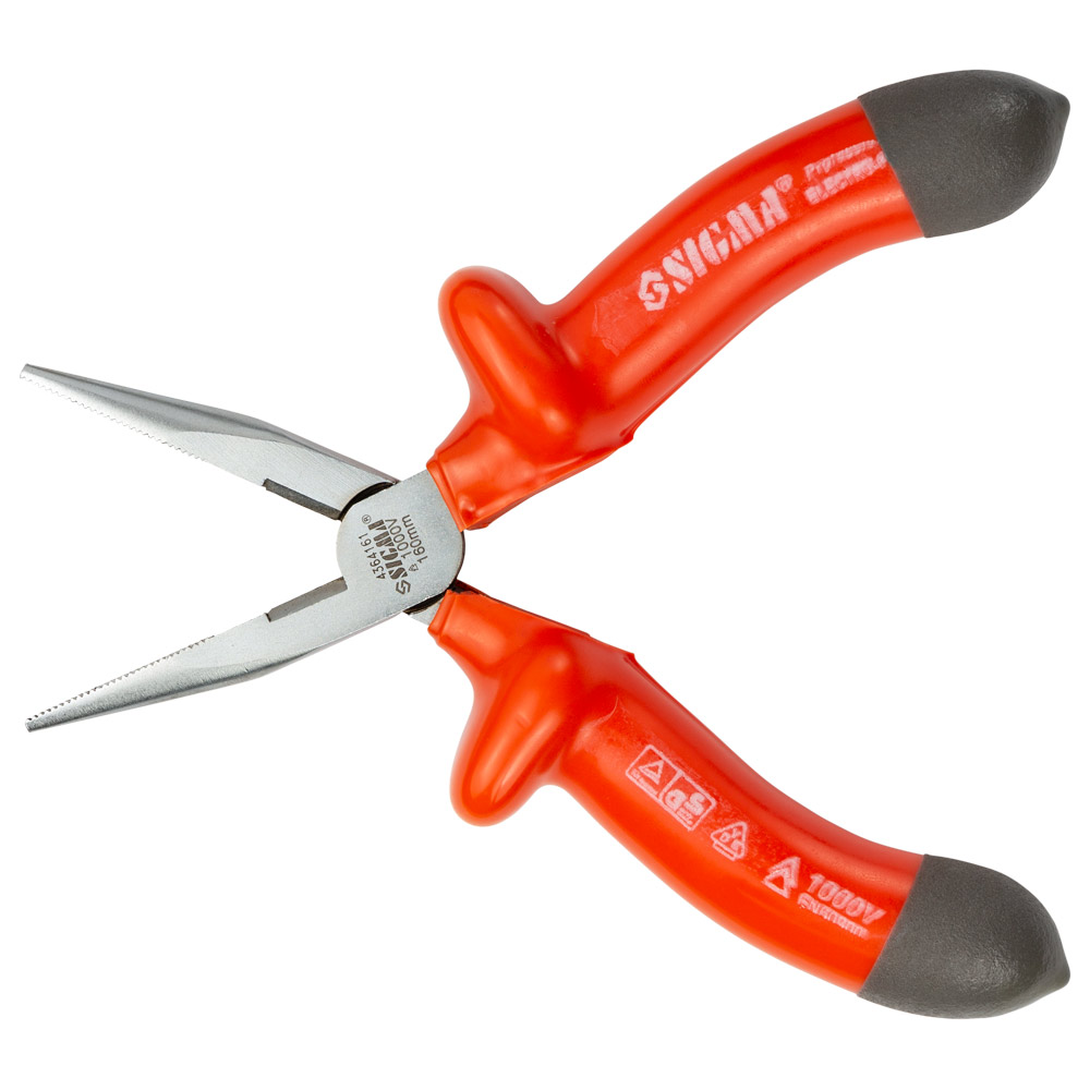 Довгогубці Sigma 1000В діелектричні прямі 160 мм